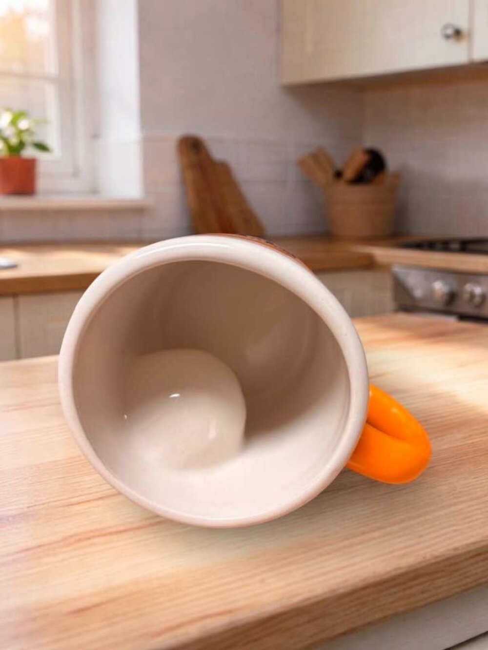 Prescription Coffee Mug With Pill Handle - Funny Orange Ceramic Coffee Cup For P - Picture 3 of 5